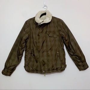Burton Dutchess Plaid Ski Snowboard Jacket Faux Fur Lined Women’s M